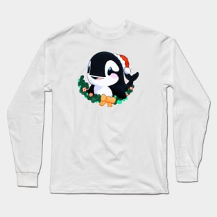 Cute Orca Drawing Long Sleeve T-Shirt